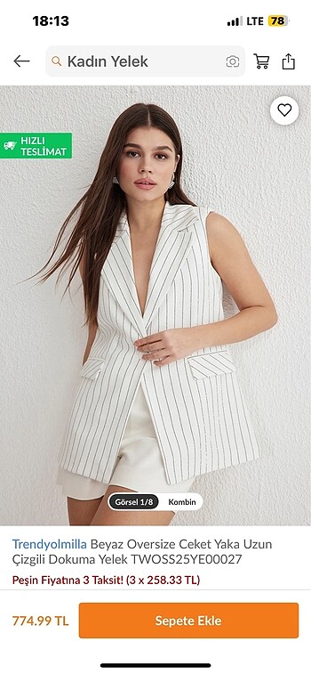 Blazer yelek