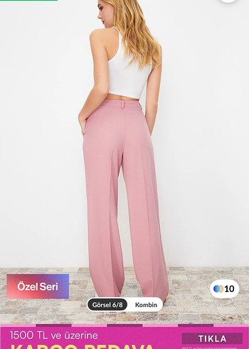 38 Beden pembe Renk Pembe Kumaş Pantolon