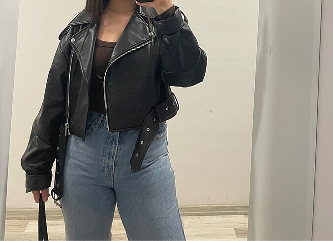 s Beden siyah Renk ZARA deri ceket