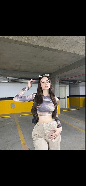 Karışık desenli crop