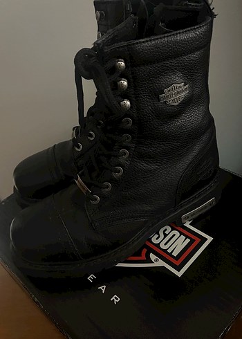 Harley Davidson Siyah Deri Bot