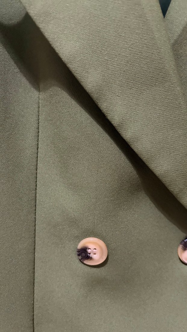 Kadın Haki Düğmeli Blazer Ceket - Görsel 2