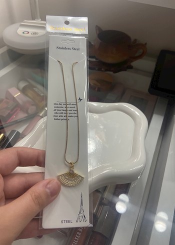 Yelpaze Charmlı Kadın Kolye - Görsel 3