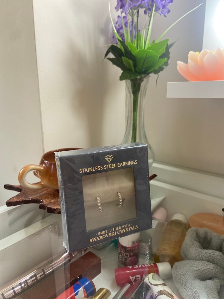 Swarovski Kristal Taşlı Küpe - Görsel 2