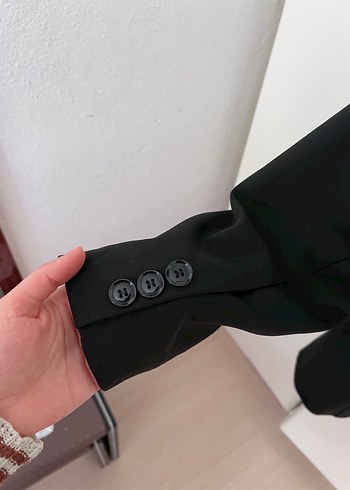 Trendyol & Milla Siyah Kadın Düğmeli Ofis Ceketi