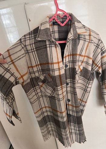 Düğmeli Uzun Kollu Ekose Kadın Gömlek - Görsel 2