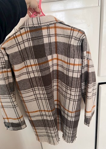 Düğmeli Uzun Kollu Ekose Kadın Gömlek - Görsel 3