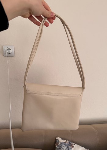 Bej Deri Vintage Kadın Çanta - Görsel 4