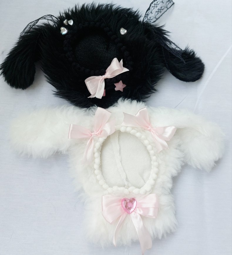 Kedi Aksesuarları Siyah ve Beyaz Tüylü Taçlar - Görsel 4