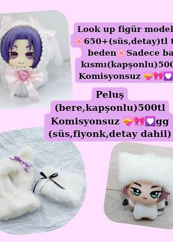 peluş plush/look up figür kıyafeti/rozet süsü - Görsel 4
