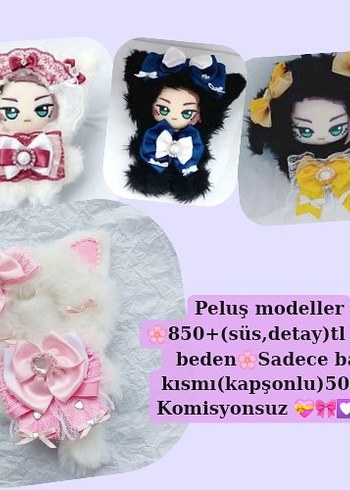 peluş plush/look up figür kıyafeti/rozet süsü - Görsel 2