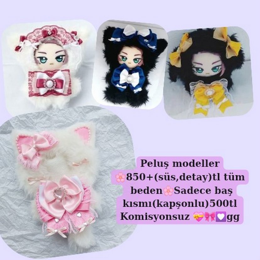 peluş plush/look up figür kıyafeti/rozet süsü - Görsel 2