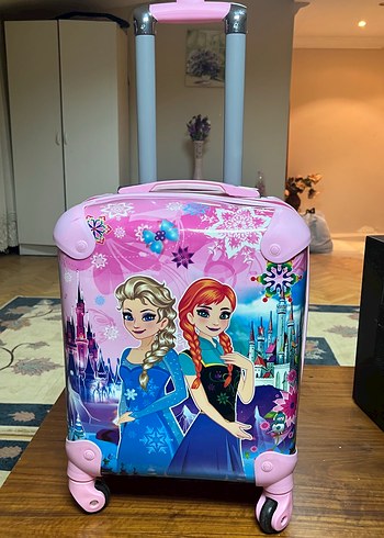 Renkli Elsa Çekçekli Çocuk valiz