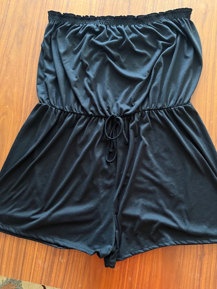 Siyah Straplez Hamile Tulum - Görsel 2