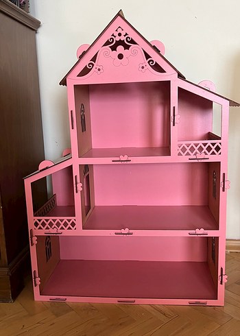 Pembe Pastel Ahşap Oyun Evi