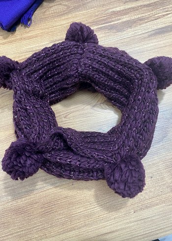 Mor Örgü Bere, Atkı ve Eldiven Seti - Görsel 2