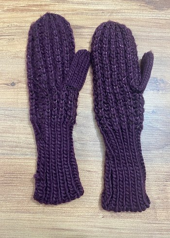 Mor Örgü Bere, Atkı ve Eldiven Seti - Görsel 8