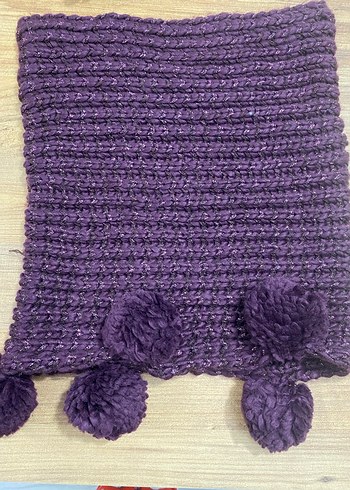 Mor Örgü Bere, Atkı ve Eldiven Seti - Görsel 3