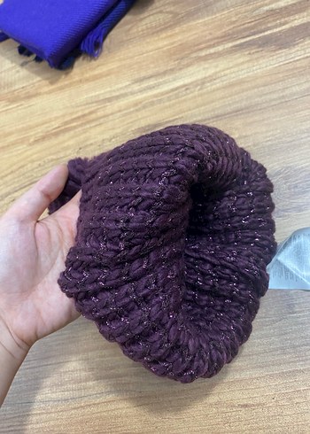 Mor Örgü Bere, Atkı ve Eldiven Seti - Görsel 6