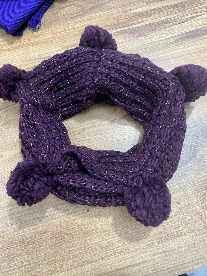 Mor Örgü Bere, Atkı ve Eldiven Seti - Görsel 2