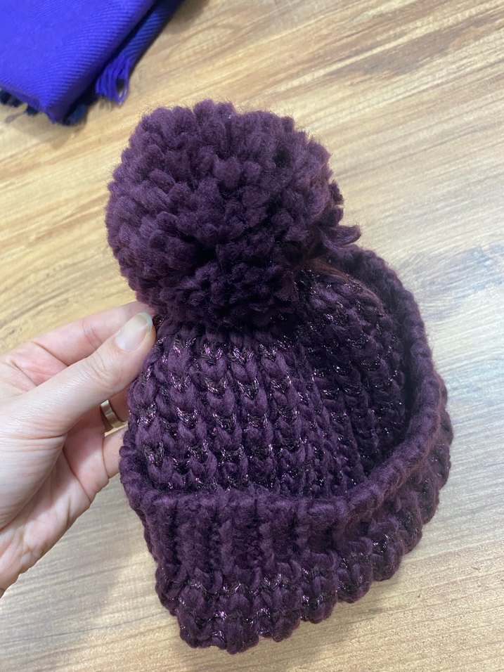 Mor Örgü Bere, Atkı ve Eldiven Seti - Görsel 5