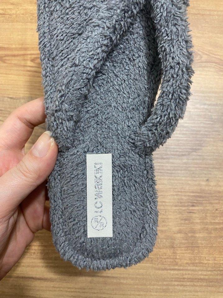 Gri Kadın Triko Ev Terliği - Görsel 4