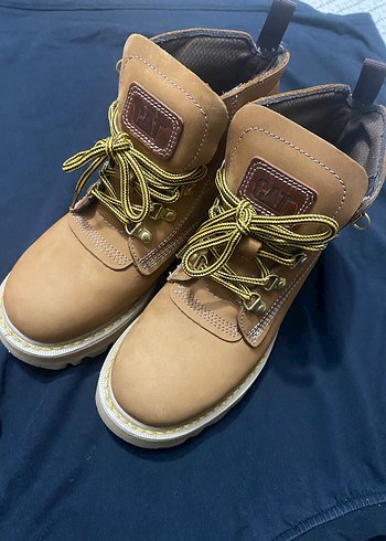 Kadın cat rework Kahverengi Deri Bağcıklı Bot - Görsel 2