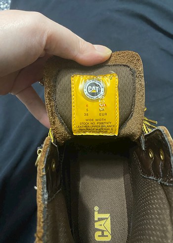 Kadın cat rework Kahverengi Deri Bağcıklı Bot - Görsel 4