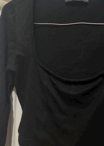 Uzun Kollu Siyah Kadın Bluz - Görsel 3