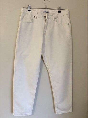 DeFacto Erkek Beyaz Jeans Pantolon