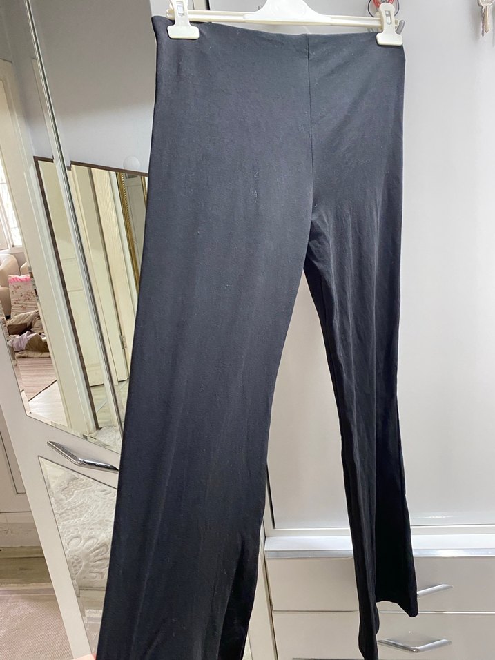 Kadın Siyah Kemerli Midi Kumaş Pantolon - Görsel 4