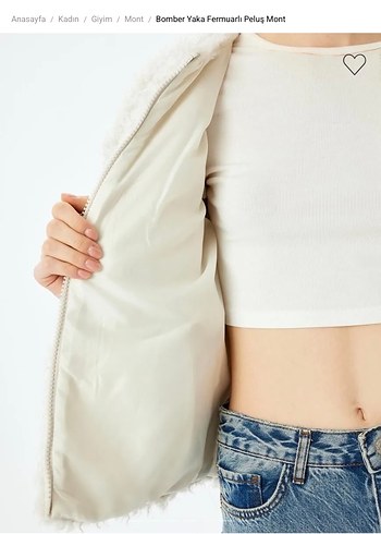 Peluş Detaylı Fermuarlı Kadın Mont - Görsel 5