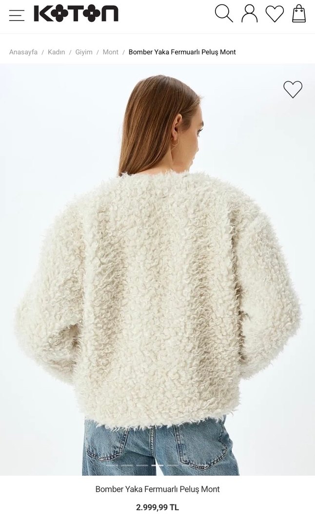 Peluş Detaylı Fermuarlı Kadın Mont - Görsel 2