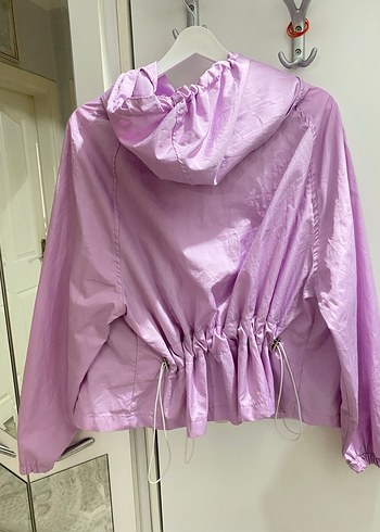 Parlak Mor Fermuarlı Kadın Ceket - Görsel 6