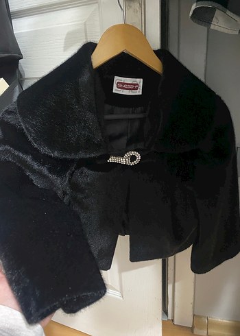 Kürklü Siyah Midi Kadın Ceket - Görsel 4