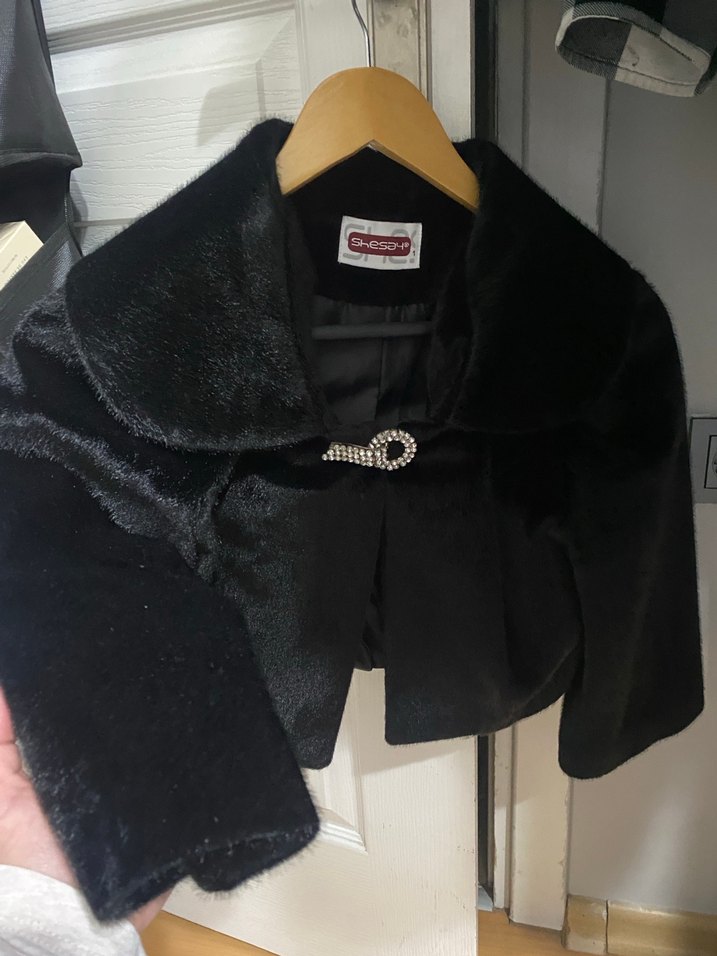 Kürklü Siyah Midi Kadın Ceket - Görsel 4