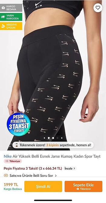 xs Beden Nilke tayt