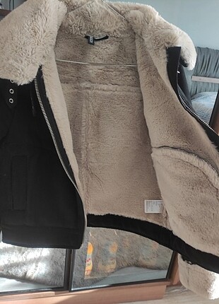 xs Beden siyah Renk H&M içi kürklü 