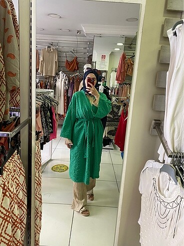diğer Beden Uzun kimono kemerli