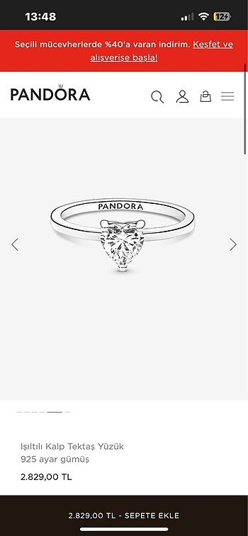 Pandora pandora yüzük