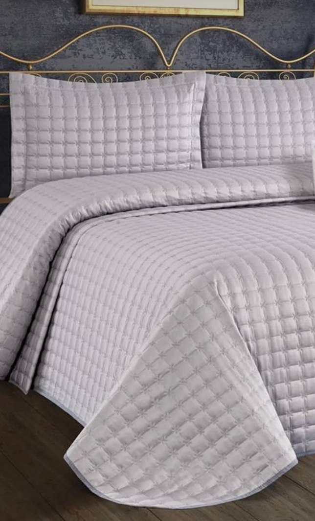 Beyaz Nakışlı Pamuklu Yatak Örtüsü.1500 tl - Görsel 5