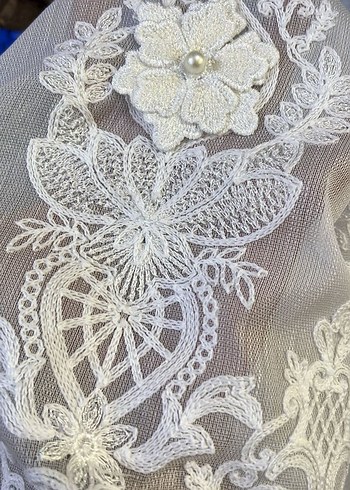 yepyeni desen nakışlı tül - Görsel 3