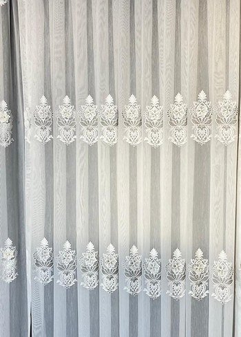 yepyeni desen nakışlı tül - Görsel 10