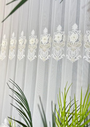 yepyeni desen nakışlı tül - Görsel 6