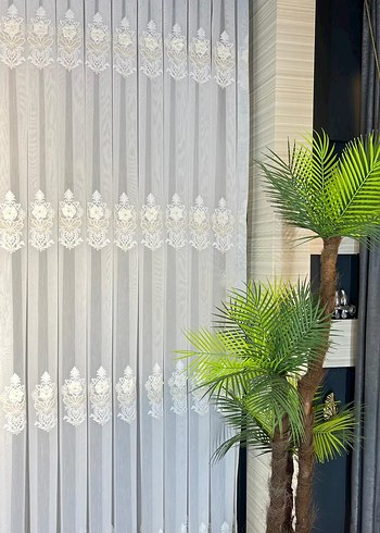 yepyeni desen nakışlı tül - Görsel 5