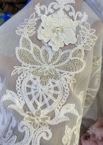 yepyeni desen nakışlı tül - Görsel 4