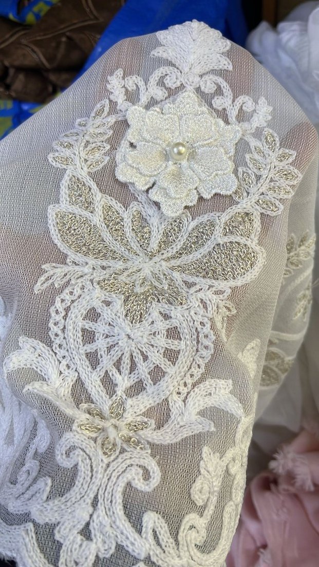 yepyeni desen nakışlı tül - Görsel 4