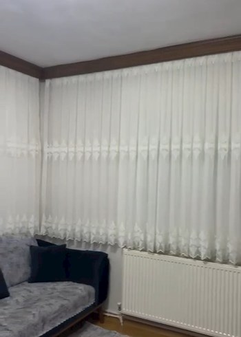 Beyaz Nakışlı Perde - Görsel 6