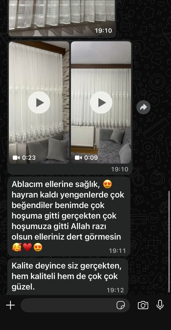 Beyaz Nakışlı Perde - Görsel 4