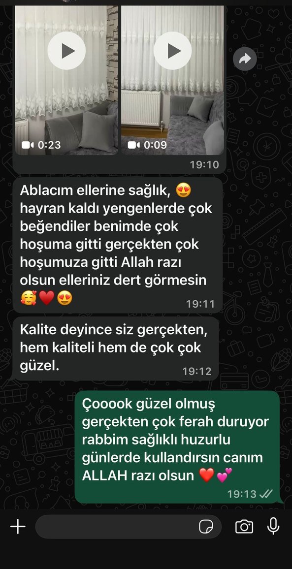 Beyaz Nakışlı Perde - Görsel 3